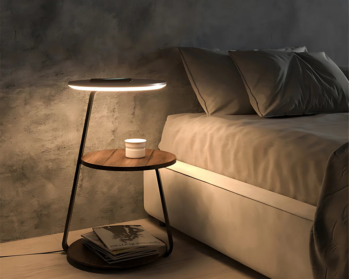 Smart Nightstand with Wireless Charger & Night Light