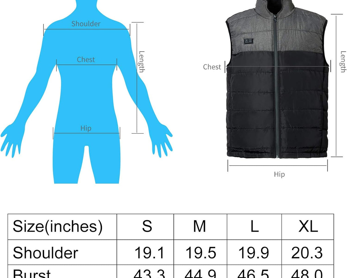 Heated Vest for Men, Mens Heated Vest Outdoor Clothing